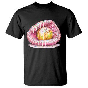 Softball Drip T Shirt Ice Cream Sprinkles Softball Glove Girls Kid TS10 Black Print Your Wear