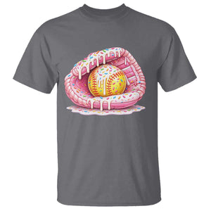 Softball Drip T Shirt Ice Cream Sprinkles Softball Glove Girls Kid TS10 Charcoal Print Your Wear
