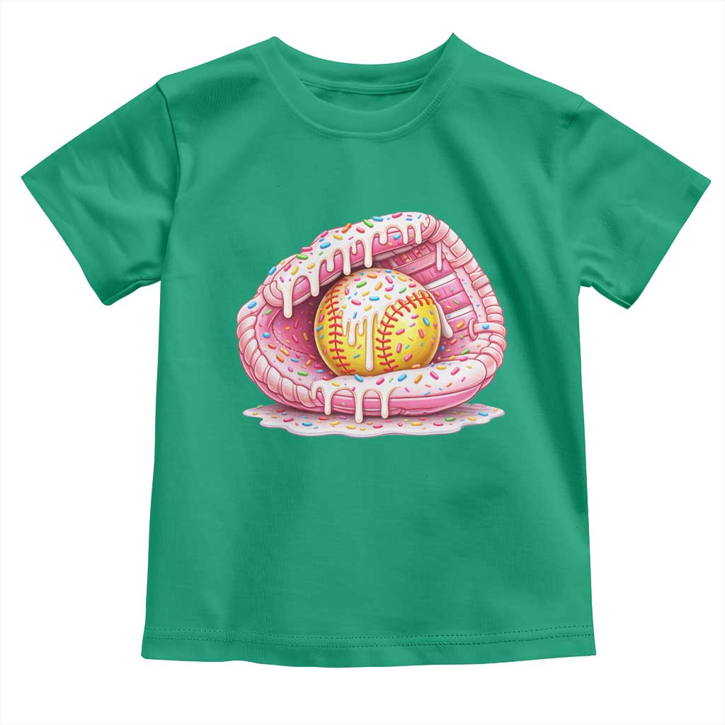 Softball Drip Toddler T Shirt Ice Cream Sprinkles Softball Glove Girls Kid TS10 Irish Green Print Your Wear