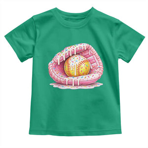Softball Drip Toddler T Shirt Ice Cream Sprinkles Softball Glove Girls Kid TS10 Irish Green Print Your Wear
