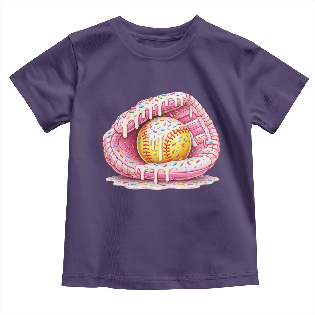 Softball Drip Toddler T Shirt Ice Cream Sprinkles Softball Glove Girls Kid TS10 Purple Print Your Wear