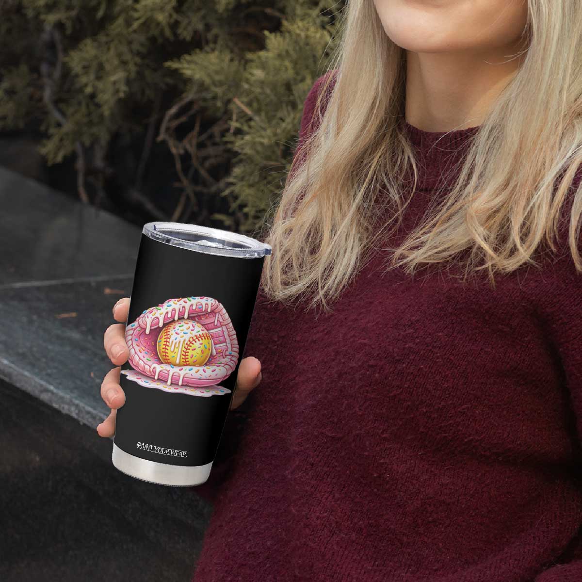 Softball Drip Tumbler Cup Ice Cream Sprinkles Softball Glove Girls Kid TS10 Print Your Wear