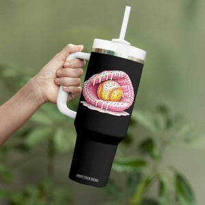 Softball Drip Tumbler With Handle Ice Cream Sprinkles Softball Glove Girls Kid TS10 Print Your Wear