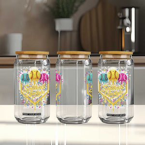 Softball Drip Glass Can Ice Cream Sprinkles Softball Life Style TS10 Print Your Wear