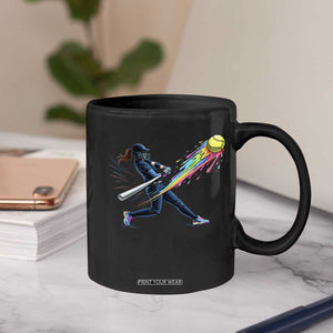 Softball Player Drip Coffee Mug TS10 Print Your Wear