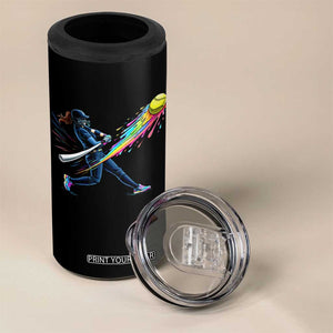 Softball Player Drip 4 in 1 Can Cooler Tumbler TS10 Print Your Wear