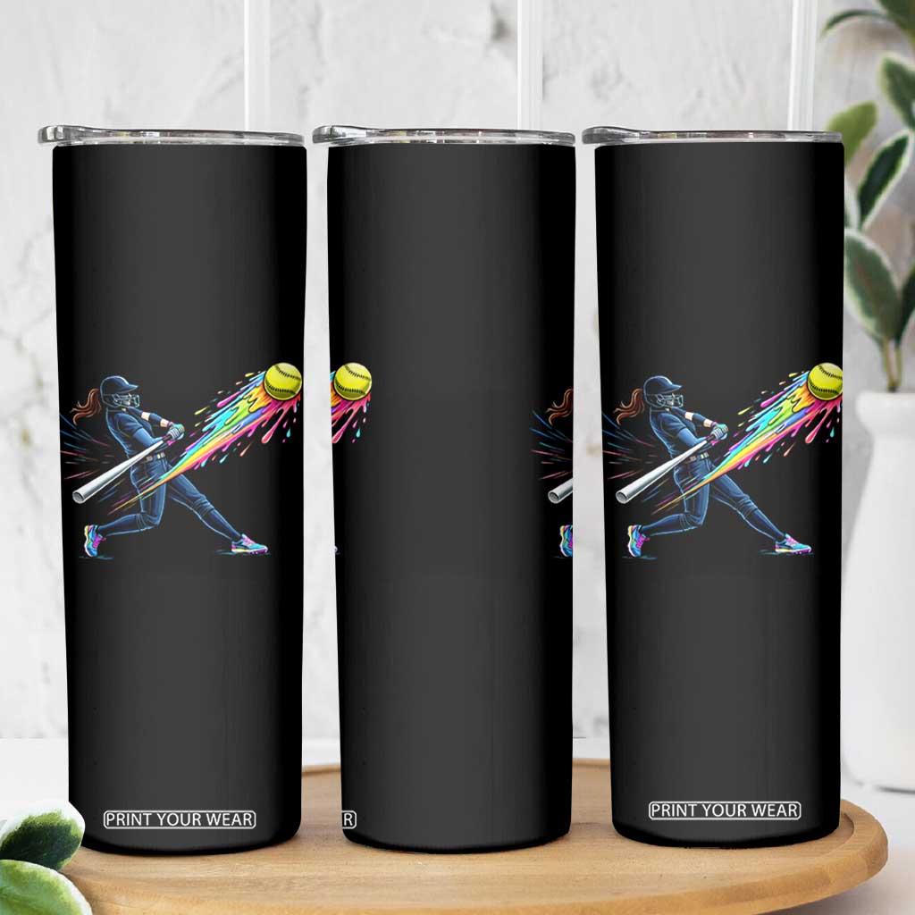 Softball Player Drip Skinny Tumbler TS10 Print Your Wear
