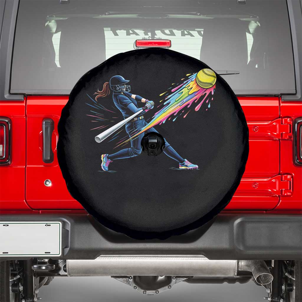 Softball Player Drip Spare Tire Cover TS10 Black Print Your Wear