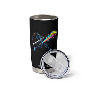 Softball Player Drip Tumbler Cup TS10 Print Your Wear