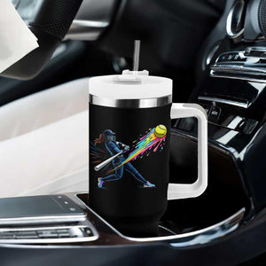 Softball Player Drip Tumbler With Handle TS10 Print Your Wear