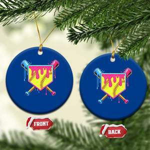 Softball Drip Ceramic Ornament Ice Cream Drip Youth Girls Softball Sport TS10 1pc Blue Print Your Wear