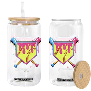 Softball Drip Glass Can Ice Cream Drip Youth Girls Softball Sport TS10 Print Your Wear