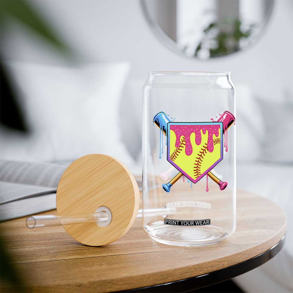 Softball Drip Glass Can Ice Cream Drip Youth Girls Softball Sport TS10 Print Your Wear