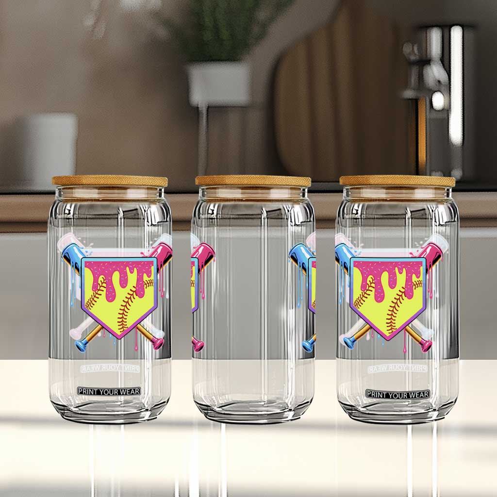 Softball Drip Glass Can Ice Cream Drip Youth Girls Softball Sport TS10 Print Your Wear