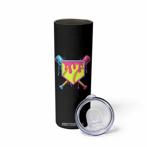 Softball Drip Skinny Tumbler Ice Cream Drip Youth Girls Softball Sport TS10 Print Your Wear