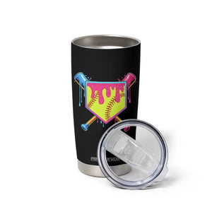 Softball Drip Tumbler Cup Ice Cream Drip Youth Girls Softball Sport TS10 Print Your Wear