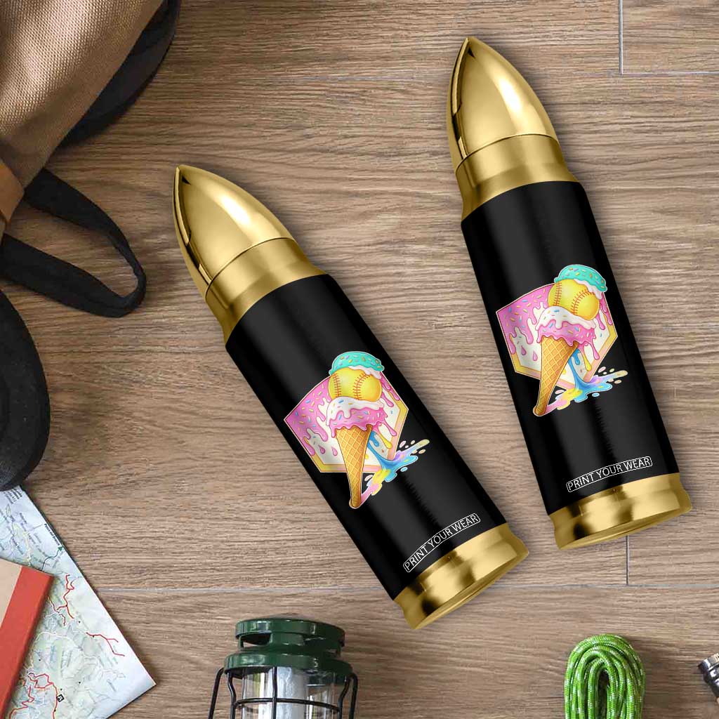 Softball Drip Bullet Tumbler Cute Softball Girls Ice Cream Drip Game Day TS10 Print Your Wear