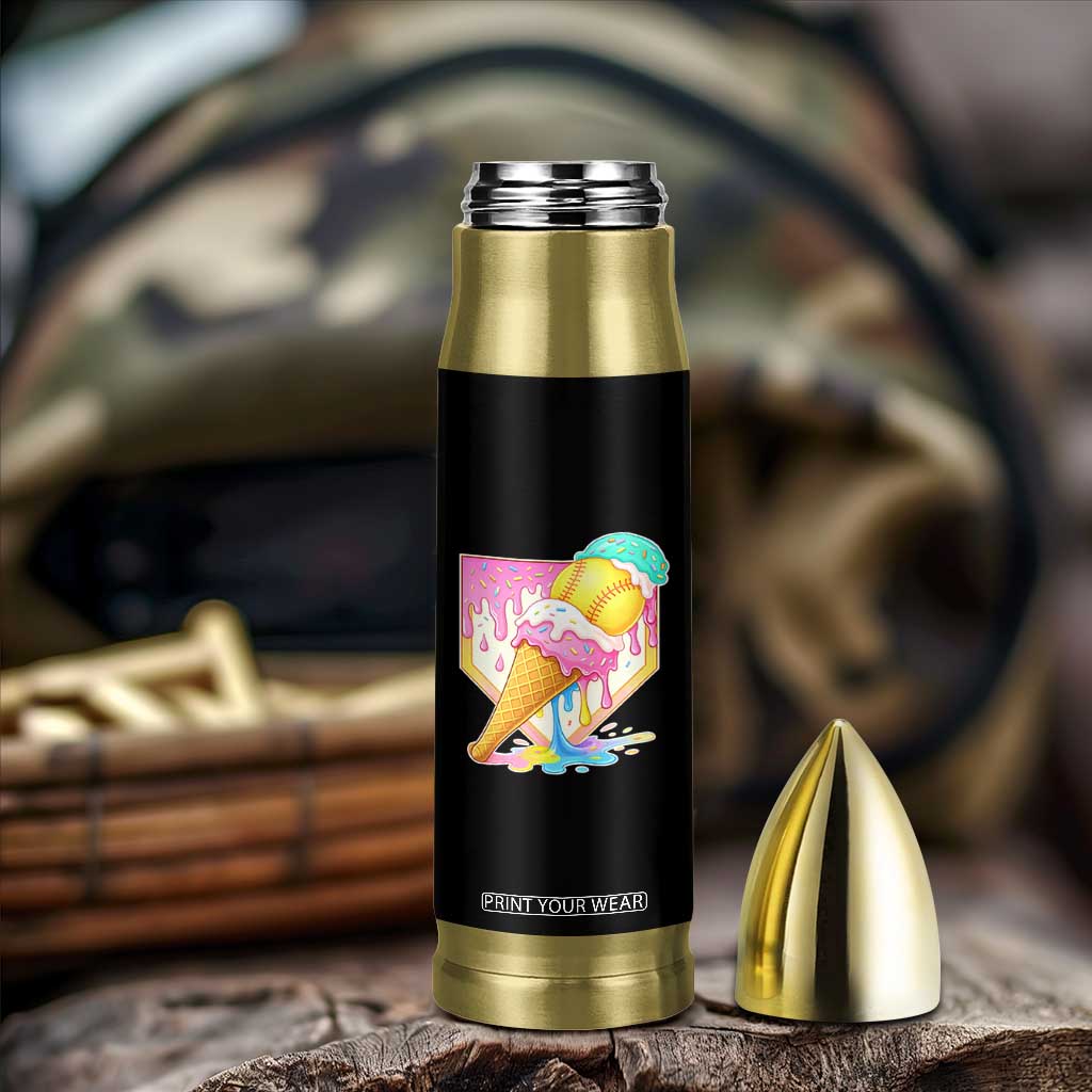 Softball Drip Bullet Tumbler Cute Softball Girls Ice Cream Drip Game Day TS10 Print Your Wear