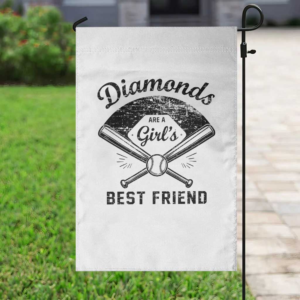 Softball Mom Gift Garden Flag Diamonds Are A Girls Best Friend TS10 Print Your Wear