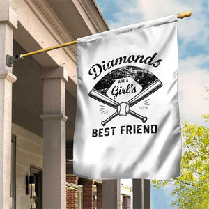 Softball Mom Gift Garden Flag Diamonds Are A Girls Best Friend TS10 Print Your Wear
