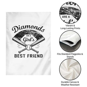 Softball Mom Gift Garden Flag Diamonds Are A Girls Best Friend TS10 Print Your Wear