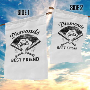 Softball Mom Gift Garden Flag Diamonds Are A Girls Best Friend TS10 Print Your Wear