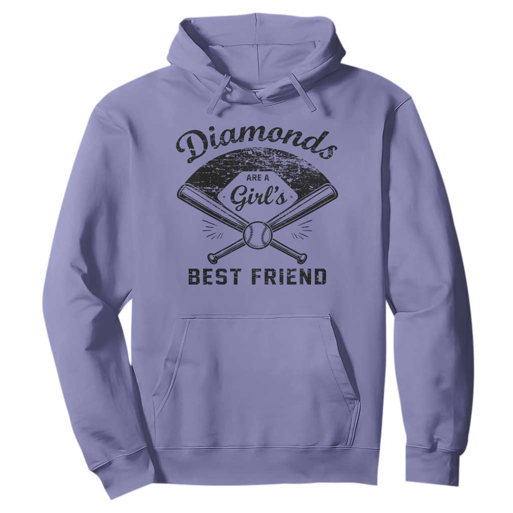 Softball Mom Gift Hoodie Diamonds Are A Girls Best Friend TS10 Violet Print Your Wear