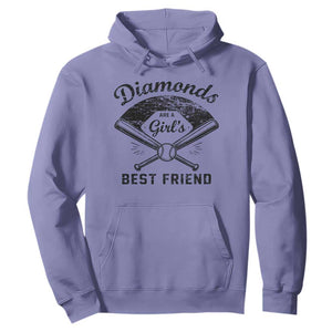 Softball Mom Gift Hoodie Diamonds Are A Girls Best Friend TS10 Violet Print Your Wear