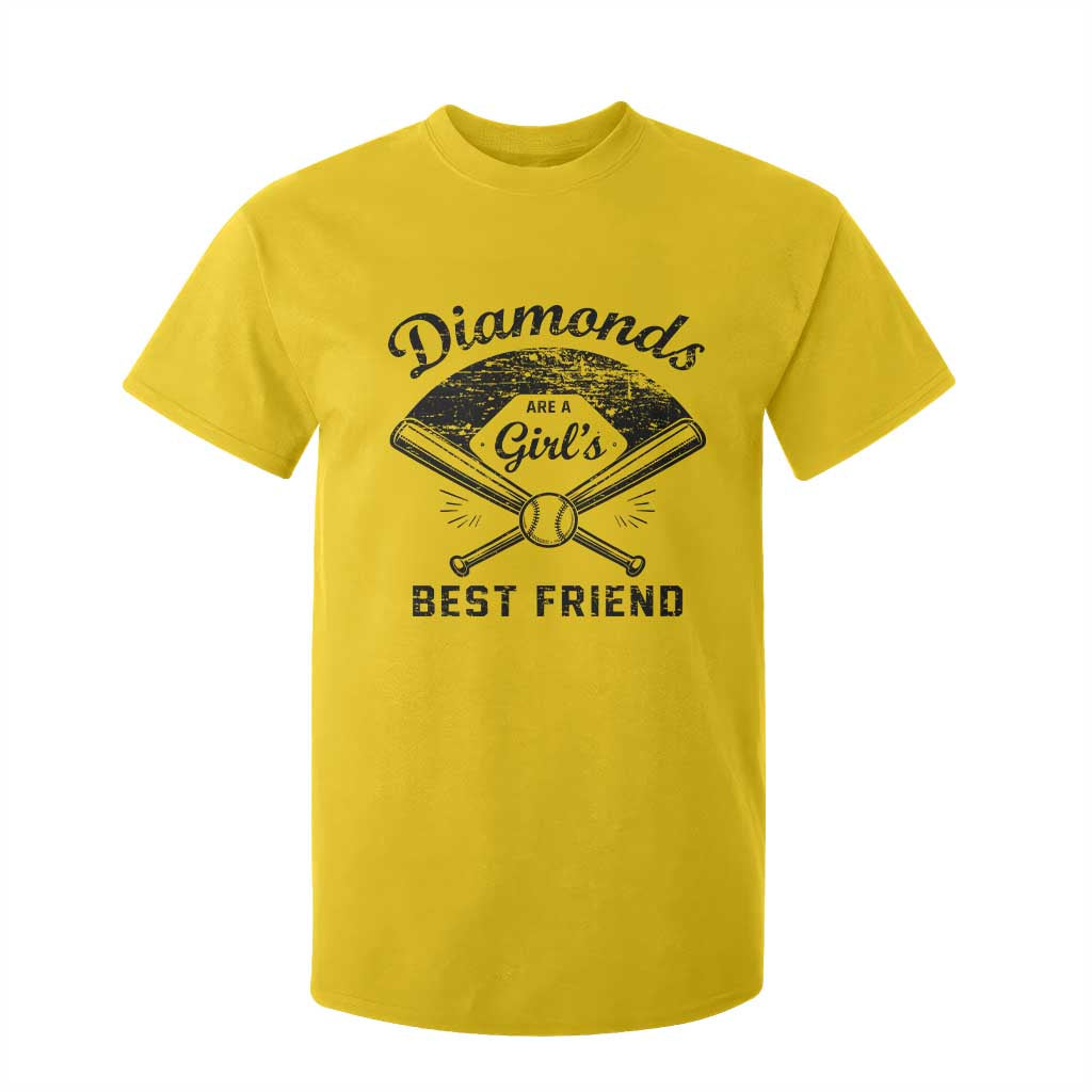 Softball Mom Gift T Shirt For Kid Diamonds Are A Girls Best Friend TS10 Daisy Print Your Wear