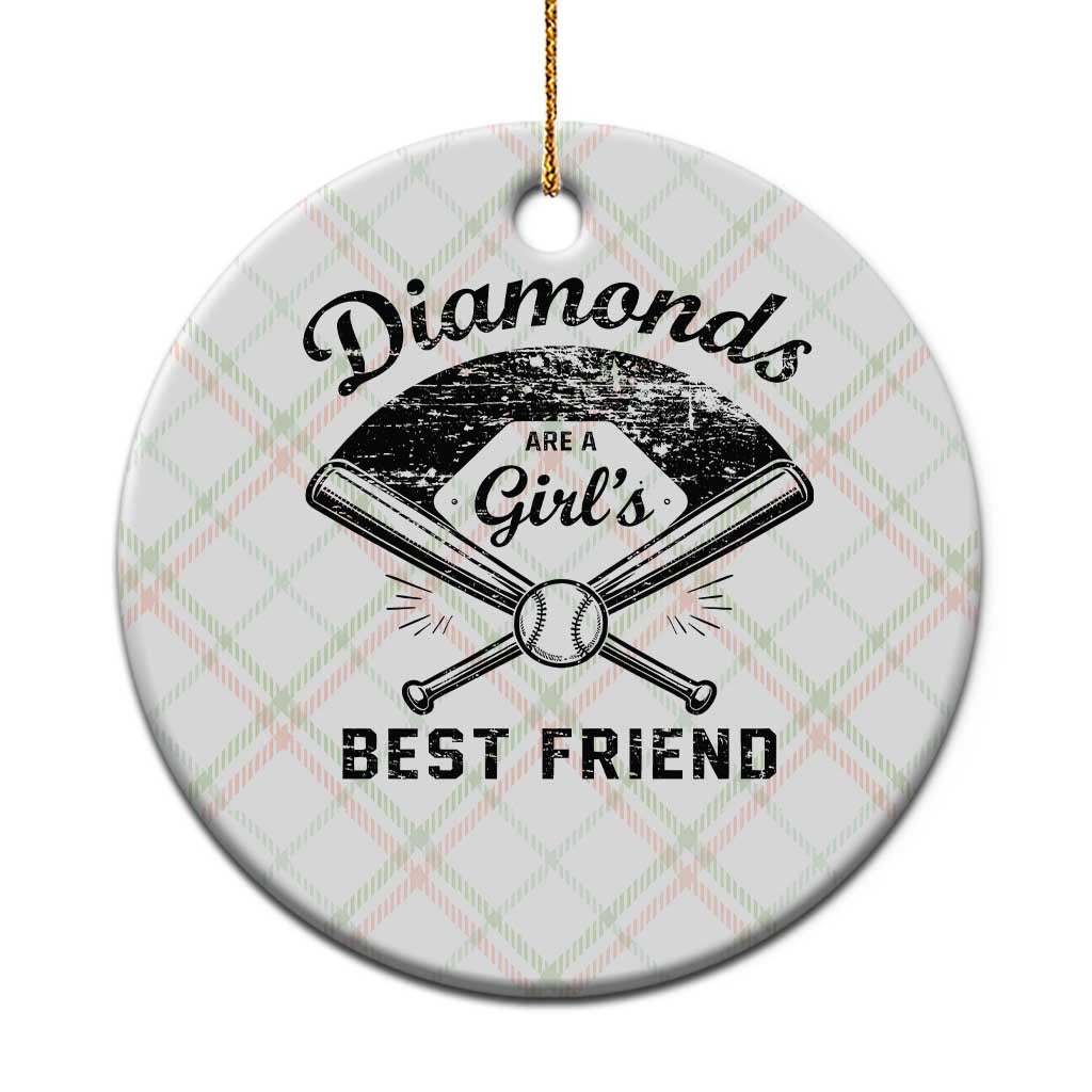 Softball Mom Gift Ceramic Ornament Diamonds Are A Girls Best Friend TS10 1pc Christmas Plaid Print Your Wear