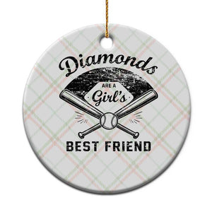 Softball Mom Gift Ceramic Ornament Diamonds Are A Girls Best Friend TS10 1pc Christmas Plaid Print Your Wear