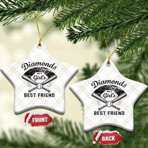 Softball Mom Gift Ceramic Ornament Diamonds Are A Girls Best Friend TS10 Print Your Wear