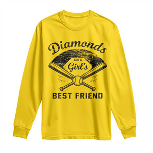 Softball Mom Gift Long Sleeve Shirt Diamonds Are A Girls Best Friend TS10 Daisy Print Your Wear