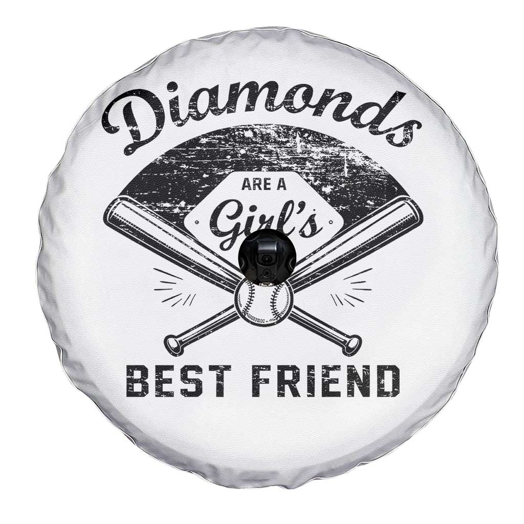 Softball Mom Gift Spare Tire Cover Diamonds Are A Girls Best Friend TS10 Print Your Wear