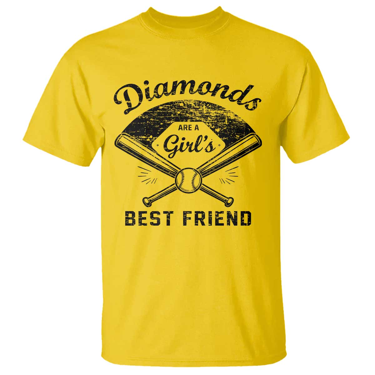 Softball Mom Gift T Shirt Diamonds Are A Girls Best Friend TS10 Daisy Print Your Wear