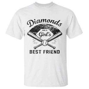 Softball Mom Gift T Shirt Diamonds Are A Girls Best Friend TS10 White Print Your Wear