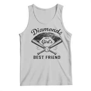 Softball Mom Gift Tank Top Diamonds Are A Girls Best Friend TS10 Ash Print Your Wear