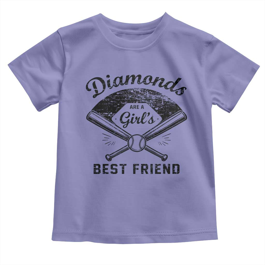 Softball Mom Gift Toddler T Shirt Diamonds Are A Girls Best Friend TS10 Violet Print Your Wear