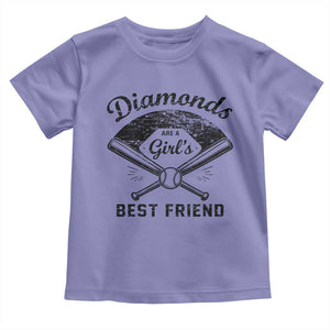 Softball Mom Gift Toddler T Shirt Diamonds Are A Girls Best Friend TS10 Violet Print Your Wear