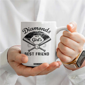 Softball Mom Gift Coffee Mug Diamonds Are A Girls Best Friend TS10 Print Your Wear