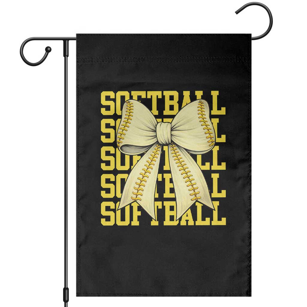 Softball Bow Garden Flag Sister Sport Lovers Girls Team TS10 Black Print Your Wear