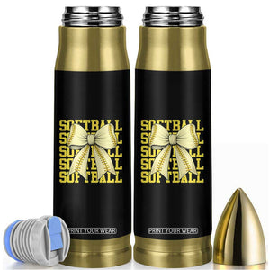 Softball Bow Bullet Tumbler Sister Sport Lovers Girls Team TS10 Black Print Your Wear