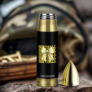 Softball Bow Bullet Tumbler Sister Sport Lovers Girls Team TS10 Print Your Wear