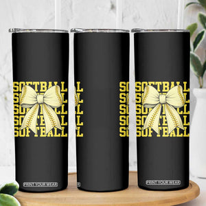 Softball Bow Skinny Tumbler Sister Sport Lovers Girls Team TS10 Print Your Wear