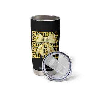 Softball Bow Tumbler Cup Sister Sport Lovers Girls Team TS10 Print Your Wear