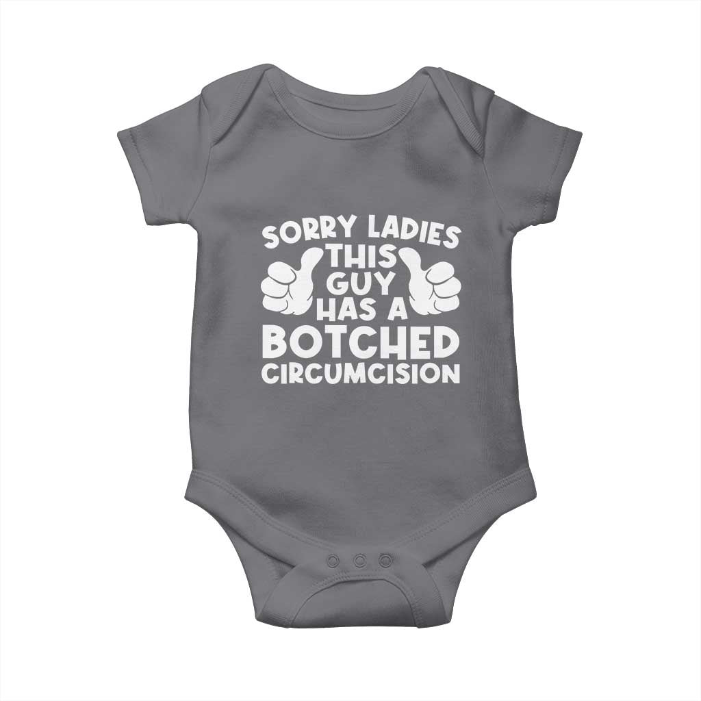 Inappropriate Adult Baby Onesie This Guy Botched Funny Cringe Offensive Humor Men TS10 Charcoal Print Your Wear