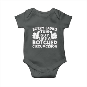 Inappropriate Adult Baby Onesie This Guy Botched Funny Cringe Offensive Humor Men TS10 Dark Heather Print Your Wear