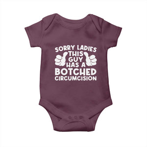 Inappropriate Adult Baby Onesie This Guy Botched Funny Cringe Offensive Humor Men TS10 Maroon Print Your Wear