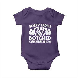 Inappropriate Adult Baby Onesie This Guy Botched Funny Cringe Offensive Humor Men TS10 Purple Print Your Wear