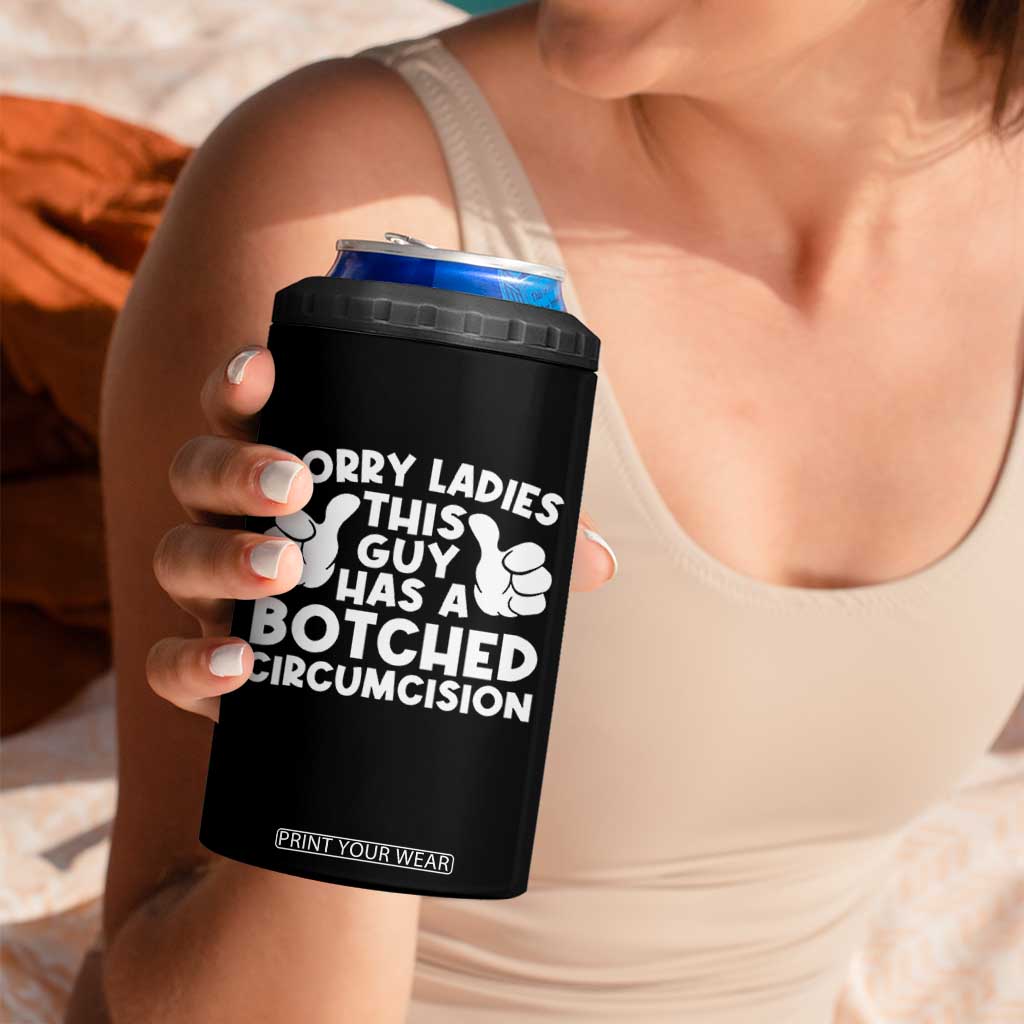Inappropriate Adult 4 in 1 Can Cooler Tumbler This Guy Botched Funny Cringe Offensive Humor Men TS10 Print Your Wear